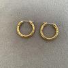 Pendientes de Círculo Simple con Patrón de Martillo Japonés Aguja de Plata 925 Pendientes Avanzados Estilo Nuevo Pendientes de Círculo Lisos Venta al por mayor