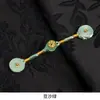 Botones de Hebilla Pan de Qipao Nuevo Estilo Chino Tejido a Mano Alambre Envuelto Perla Dorada Quemador de Incienso Botón de Tela de Una Palabra Hebilla Decorativa Retro Hanfu