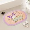 Alfombra de Dibujos Animados Kuromi Sanrio Alfombrilla Absorbente para Baño Imitación Cachemira Felpudo para Entrada Alfombrilla de Piso Venta al por Mayor por Lotes Cubierta Completa