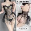 Marca Lin Linting Lingerie Sexy Renda Sexy Perspectiva Laço Alça Livre Conjunto de Camisola 9151 Cabelo