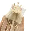 Diadema Corona de Princesa Mayor Corona de Cumpleaños Pasador con Lentejuelas y Diamantes Sombrero de Cumpleaños Infantil Pasador para Fiesta