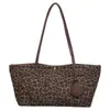 Bolso Tote Retro con Estampado de Leopardo Nuevo Otoño 2026 para Mujer, Gran Capacidad, Bolso de Hombro Único y de Mano, Bolso Versátil Casual para el Trabajo