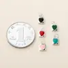 Joyería de Plata de Ley S925 Colgante de Corazón con Candado de Resina Material Hecho a Mano para DIY Accesorio de Dijes para Pulsera