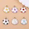 Acessórios de Liga de Metal para Gotejamento de Óleo Equipamento Esportivo Pingente Colorido de Futebol Joias Artesanais DIY Pulseira Chaveiro