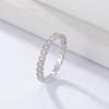 Anel Hexagonal de Zircônia em Prata de Lei S925 para Mulheres Europeu e Americano Ins Moderno Empilhável Versátil Conjunto Combinado Personalizado Anel Anel