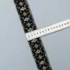 4cm Nuevo Estilo Étnico Bordado con Lentejuelas Encaje Adorno Encaje Vintage Malla Base Hilo Dorado Accesorios para Ropa