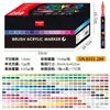 Conjunto de Marcadores Acrílicos Guangna 8101 com Ponta Líquida Macia e 408 Cores para Estudantes, Canetas de Desenho, Canetas Aquarela para Graffiti