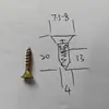 Tornillo autorroscante de acero inoxidable con cabeza avellanada en cruz cabeza plana tornillo de media rosca en cruz M2 * 22/4*38 tornillo no estándar