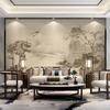 Novo Estilo Chinês Paisagem Pintura a Tinta Cenário de Montanha Papel de Parede Sala de Estar Quarto Parede ao Lado da Cama Parede do Sofá Estudo Sala de Chá Mural