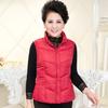 Chaleco de otoño e invierno para mujeres de mediana edad y mayores, ropa para madres, chaqueta acolchada de algodón de talla extra grande y gruesa, abrigo de algodón de plumón, ropa de cuello alto corto y cálido.