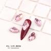 Rhinestones Rosa Sakura con Base Puntiaguda para Uñas, Rhinestones de Forma Irregular, Decoraciones para Uñas, Rhinestones para Uñas de Diamante K9 Mariposa Corazón Venta al por Mayor