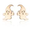 Nuevos aretes de tuerca de fantasma de acero inoxidable europeos y americanos para mujer, amigas, joyería para la oreja al por mayor, regalo de Halloween