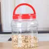 Botella de miel grado alimenticio 2kg botella de plástico PET engrosada frasco de almacenamiento de boca ancha frasco transparente botella de empaque para frutas secas