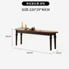 Mesa de Comedor Retro de Madera Maciza Francesa Americana Combinación de Mesa y Sillas Apartamento Pequeño Estilo Antiguo Hogar Mesa Rectangular Mesa de Comedor