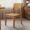 Mesa y sillas de comedor nórdicas para casas pequeñas, sillas de comedor de cuero con respaldo, sillas de comedor de madera maciza modernas minimalistas para hotel y cafetería
