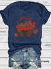 Camiseta informal holgada de manga corta con cuello redondo y estampado de tomate de Amazon Independent Station para mujer, venta al por mayor