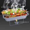 Empaque desechable para catering para llevar y caja selladora cadena de frío empaque prefabricado de verduras caja de aluminio dorado de alta gama lonchera de papel de estaño