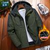 Roupas de assalto para atividades ao ar livre marca de moda masculina e feminina com capuz removível capa esportiva outono e inverno acolchoada de veludo casaco de roupa para montanhismo