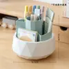 Soporte Giratorio para Bolígrafos con Patrón de Diamante Caja de Almacenamiento Portalápices de Escritorio para Estudiantes Caja de Bolígrafos Multifuncional de Gran Capacidad para Niños