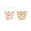 Borboleta com Joias Gotejando Óleo de Diamante Acessórios DIY Pingente de Liga Decoração com Corrente para Celular Pingente de Chaveiro Material Artesanal