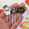 Comercio exterior en stock serie de Halloween dibujos animados pvc zombi papelería de oficina clip para páginas clip para papel clip de papel marcador de página periférico