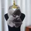 Bufanda-Sombrero de Piel Sintética de Zorro Estilo Coreano para Mujer, Versátil para Otoño e Invierno, Corta, Gruesa, Calentador de Cuello, Estilo Cruzado, Venta al por Mayor