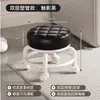 Taburete con Ruedas Giratorias para Uso en Casa, Taburete Bajo con Soporte Lumbar, Engrosado, Silencioso, Respaldo Acojinado Suave, Silla Pequeña con Ruedas para Estar Sentado Mucho Tiempo