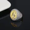 Anillo con Retrato Europeo en Relieve Jinse Moda Tendencia Europea y Americana para Hombre Personalizado Hip-Hop Retro Creativo Anillo para Hombre