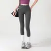 Calça de Yoga Feminina Cintura Alta Levanta Bumbum Cintura de Gel Pêssego Tamanho Grande Justa Calça Fitness Calça Esportiva de Micropressão Leggings para Corrida