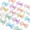 Accesorios de lazo de hilo brillante de color macarrón para decoración de zapatos y sombreros, accesorios para el cabello DIY hechos a mano y accesorios de material