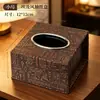Caja de Pañuelos para Hotel Estilo Europeo de Cuero Madera KTV Restaurante Casa de Huéspedes Caja de Pañuelos Extraíble Hogar Comercial Logo Venta al por Mayor