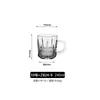 Juego de Tazas con Asa de Vidrio Taza de Té Transfronteriza Taza de Desayuno Juego de Tazas de Café con Asa Transparente Espesada Taza de Té