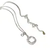 Collar Colgante Cuadrado Texturizado Ou Ni Han de Plata de Ley S925 para Mujer Diseño de Nicho Cadena para Clavícula de Alto Sentido Coreano