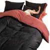 Juego de cuatro piezas de jacquard 100% algodón, 60 hilos, Clase A, simple y lujoso, funda nórdica 100% algodón puro cepillado, sábana plana, sábana ajustable, ropa de cama
