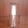 Botella de spray para mascotas de 100 ml, 50 ml, 60 ml y 30 ml, material de embalaje cosmético, modelo de subenvasado de prueba, botella de plástico transparente.
