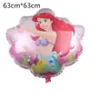Globo Nuevo de Cola de Sirena de Tamaño Grande, Globo de Papel de Aluminio con Forma de Concha de Cola para Fiesta de Cumpleaños