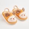 Pantuflas de Tela para Niños Fawn Millie Primavera y Otoño Correa Trasera Lindo Oso de Dibujos Animados Niños y Niñas Pantuflas Suaves para el Hogar