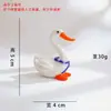 Figura de Cisne de Vidrio Glaseado Hecho a Mano Zibo para Decoración de Coche y Escritorio de Oficina, Adorno de Animal, Dropshipping Transfronterizo