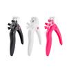 Tijeras francesas para uñas, antisalpicaduras, con forma de U, para manicura francesa, con banda de corte y plataforma giratoria.