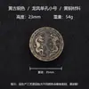 Manija de Puerta de Mueble, Estilo Chino Nuevo, Manija Sólida de Lujo para Armario de Ropa, Placa Redonda Amarilla con Patrón de Nube, Manija Redonda de Doble Apertura Dragón y Fénix