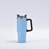 Taza para coche de gran capacidad transfronteriza de 20oz30oz, taza termo de acero inoxidable 304, taza para hielo portátil con asa para coche