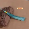 Borla de Seda de Hielo de Poliéster de 12 cm con Hilo Dorado DIY Hecho a Mano Colgante de Borla Hanfu Qipao