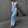 Conjunto de colete V e calça longa estilo francês, novo para 2026, com design acinturado, top sem mangas e um visual chique e profissional para o escritório