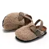 RUIZUSTOCK Ruizu Novas Sandálias e Chinelos de Cortiça Outono e Inverno Crianças Sandálias Quentes de Camurça para Meninos e Meninas