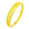 Galvanoplastia a Vácuo Areia Cintilante Gypsophila Pulseira Banhada a Ouro 24K Céu Estrelado Cintilante Abertura Push-Pull Pulseira de Casamento Pulseira