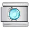Pulseira Popular Clássica com Módulos DIY Aço Inoxidável Metal Pedra Gema Olho de Gato Azul Pulseira Italiana Módulo Diamante