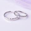 Anillo de plata esterlina s925 para hombre y mujer, anillo de pareja simple japonés y coreano, anillo de pareja, regalo de San Valentín, anillo de intercambio de boda