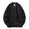 Novo casaco masculino de cor sólida waffle transfronteiriça, suéter estilo coreano, bolsa de remendo tridimensional, sobretudo trench coat