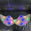 Fuente de luz LED alas de plumas luminosas alas de ángel adultos niños accesorios de actuación de hadas Vestido de princesa para niña de las flores