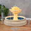 Ornamentação de Fonte de Água Corrente Água Circulante Atração de Riqueza Bola Grande Piso Tanque de Peixes Paisagem Interna Sala de Estar